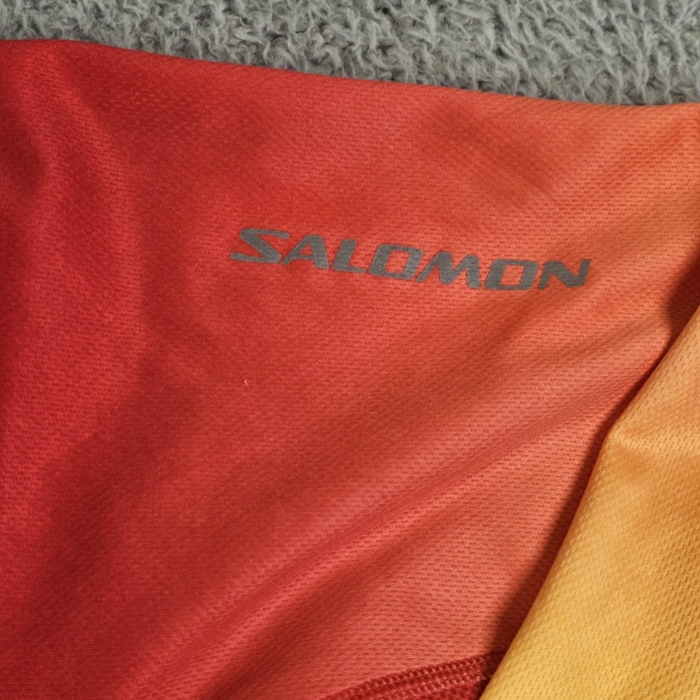 Salomon Pullover Mens Large‎ Red ACTI LITE 1/4 Zip Running Long Sleeve Top - Picture 5 of 13